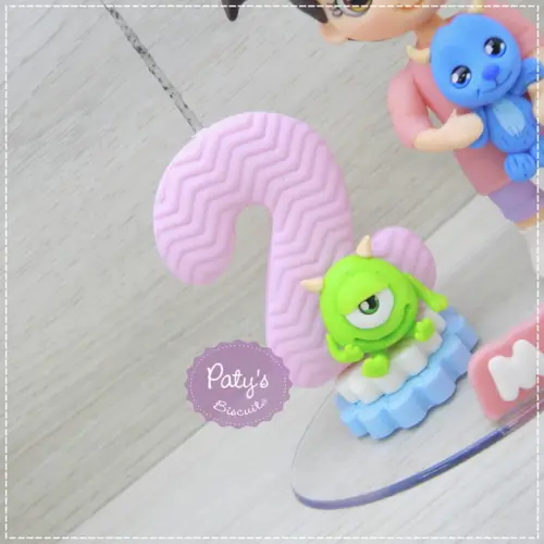 Topo com Vela Boo, Sully e Mike - Monstros S.A.