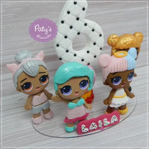 Topo com Vela LOL Surprise (4 Personagens)
