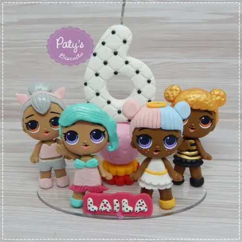 Topo com Vela LOL Surprise (4 Personagens)
