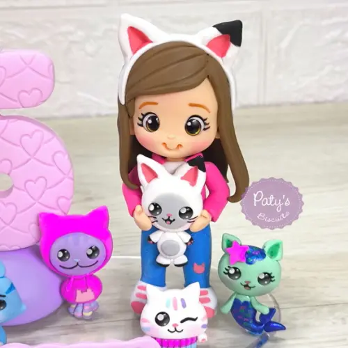 Topo com Vela Personalizado a Casa Mágica da Gabby