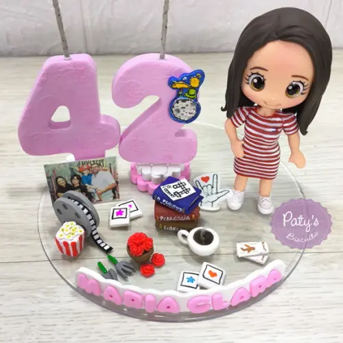 Topo com Vela Personalizado