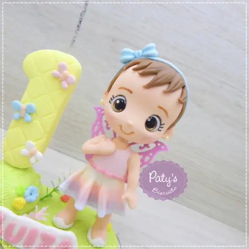 Topo com Vela Personalizado Borboleta