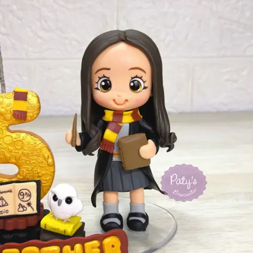Topo com Vela Personalizado Hermione / Grifinória - Harry Potter