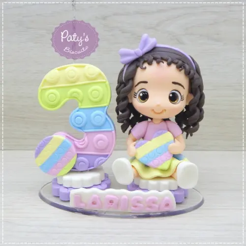 Topo com Vela Personalizado Pop It