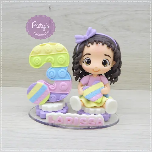 Topo com Vela Personalizado Pop It