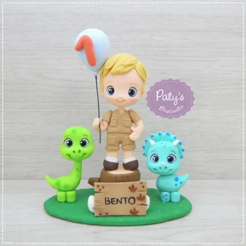 Topo de Bolo Dinossauros (Menino)