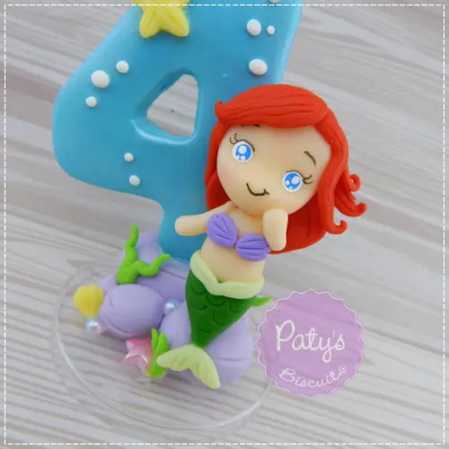 Vela Decorada Ariel - A Pequena Sereia