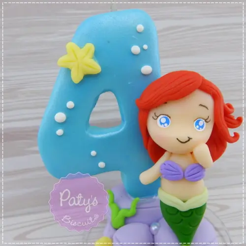 Vela Decorada Ariel - A Pequena Sereia
