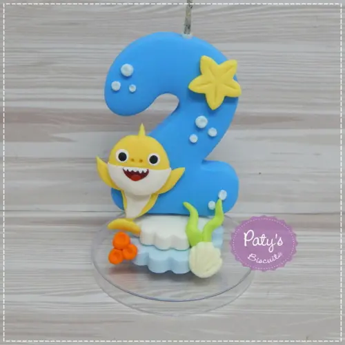 Vela Decorada Baby Shark Mod. 01