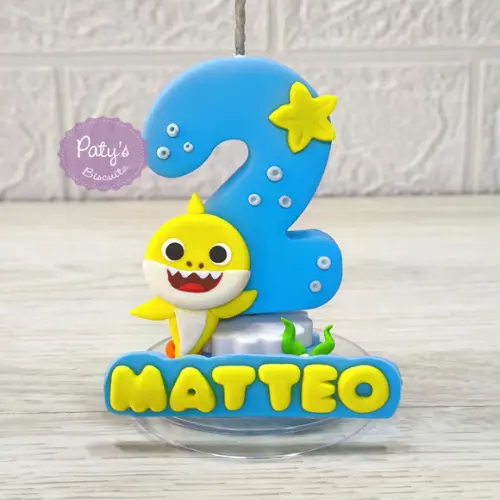 Vela Decorada Baby Shark Mod. 01