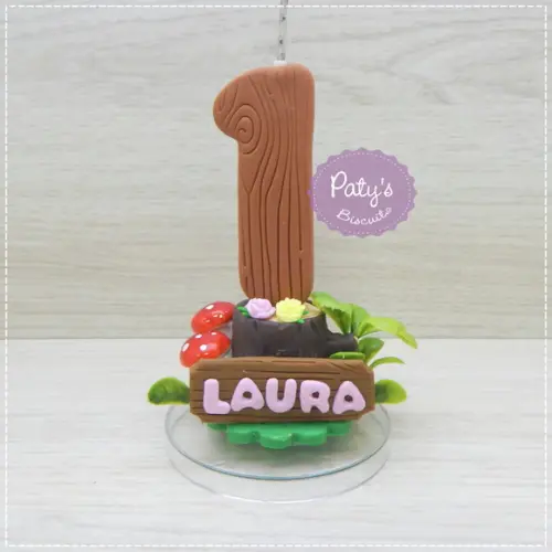 Vela Decorada Bosque Encantado (woodland)