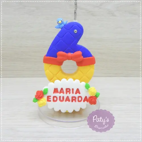 Vela Decorada Branca de Neve