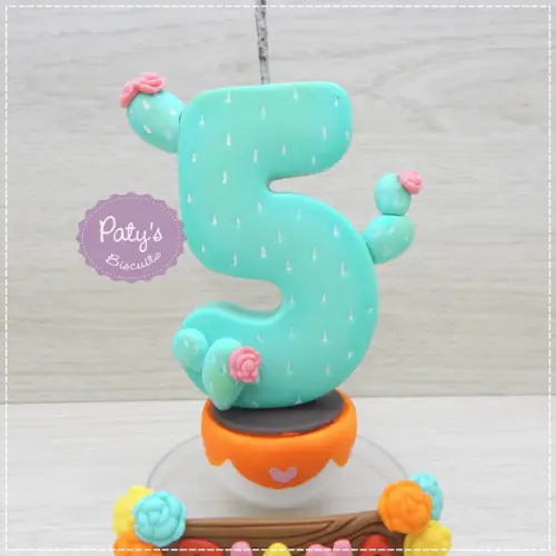 Vela Decorada Cacto