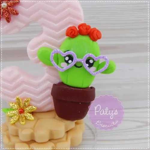 Vela Decorada Cacto Kawaii