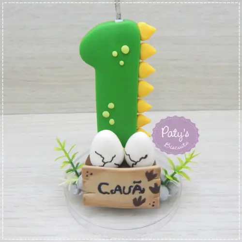 Vela Decorada Dinossauro