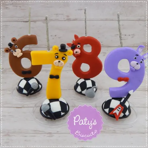 Vela Decorada Foxy - FNAF / Five Nights at Freddy's
