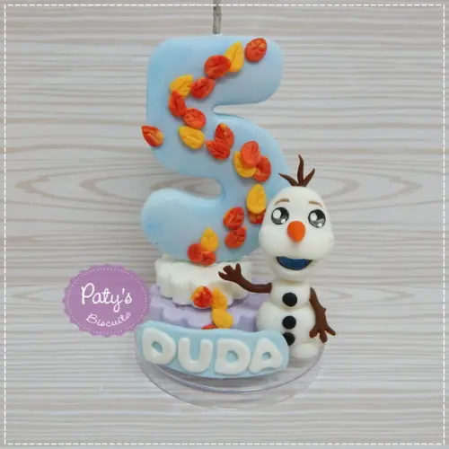 Vela Decorada Olaf - Frozen 2