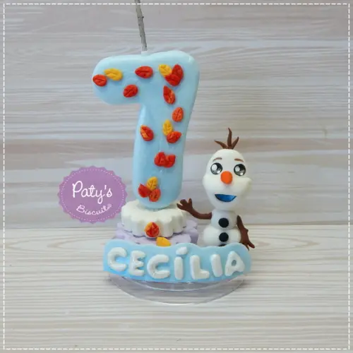 Vela Decorada Olaf - Frozen 2