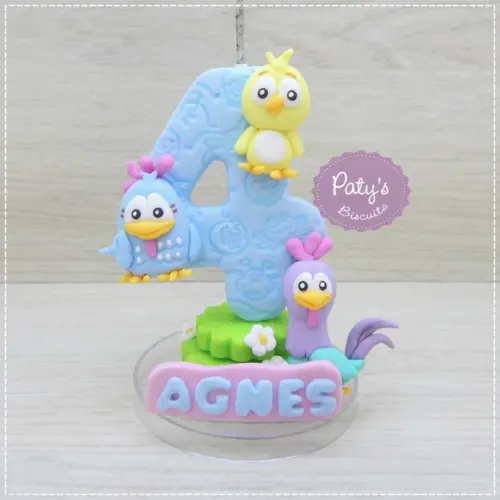 Vela Decorada Galinha Pintadinha Candy (vela Azul)
