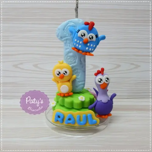 Vela Decorada Galinha Pintadinha Mini (mod 2)
