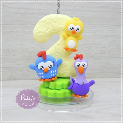 Vela Decorada Galinha Pintadinha Mini (vela Amarela)