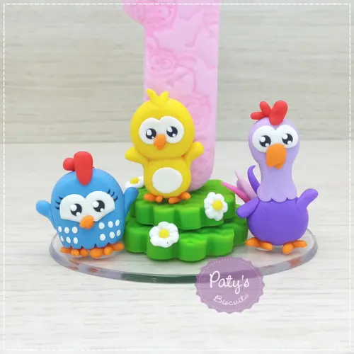 Vela Decorada Galinha Pintadinha Mini (vela Rosa)
