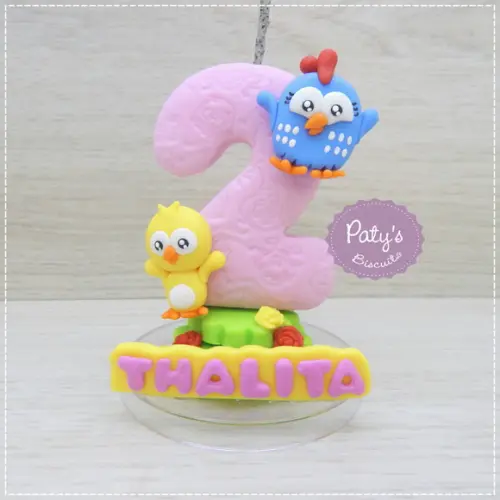 Vela Decorada Galinha Pintadinha Mini (vela Rosa)