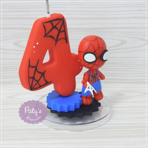 Vela Decorada Homem-aranha (vela vermelha)