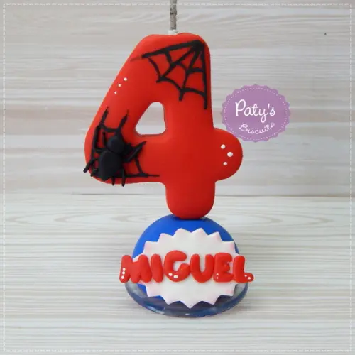 Vela Decorada Homem-aranha (mod. 02)