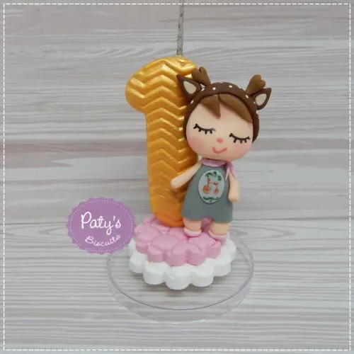 Vela Decorada Metoo Doll Retrô Deer