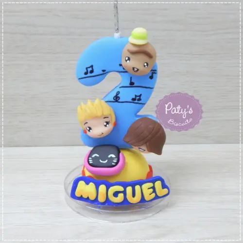 Vela Decorada Mini Beat Power Rockers
