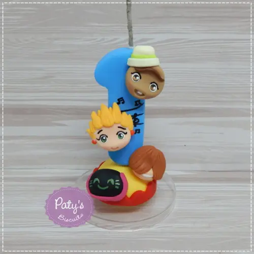 Vela Decorada Mini Beat Power Rockers