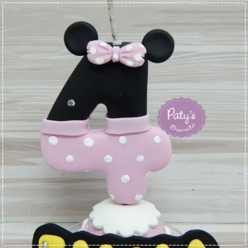 Vela Decorada Minnie Rosa