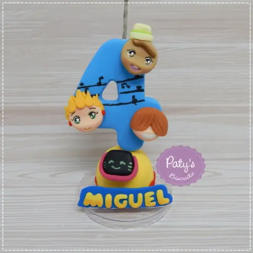 Vela Decorada Mini Beat Power Rockers