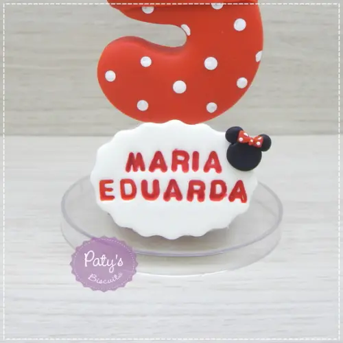 Vela Decorada Minnie Vermelha