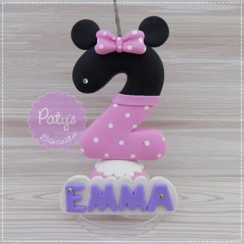 Vela Decorada Minnie Rosa
