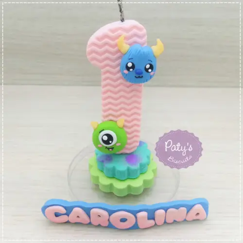 Vela Decorada Monstros S.A. Kawaii
