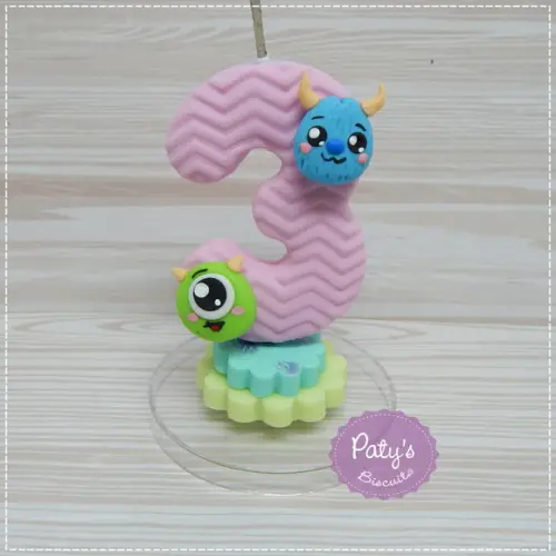 Vela Decorada Monstros S.A. Kawaii