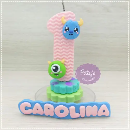 Vela Decorada Monstros S.A. Kawaii