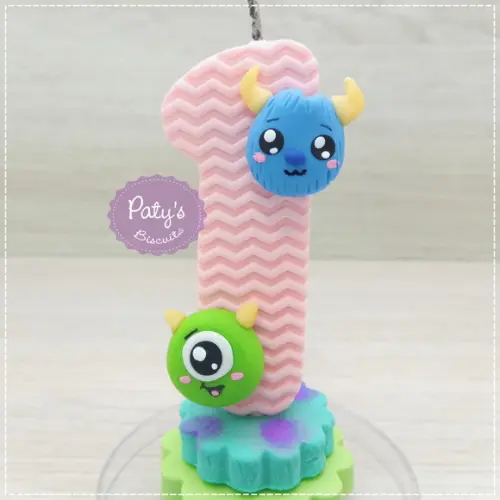 Vela Decorada Monstros S.A. Kawaii