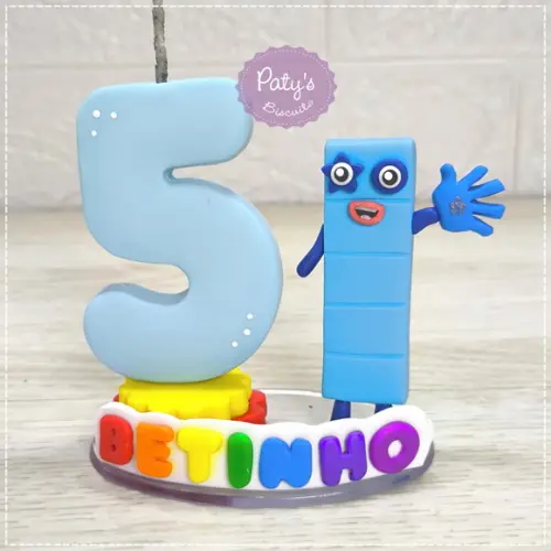 Vela Decorada Numberblocks 5