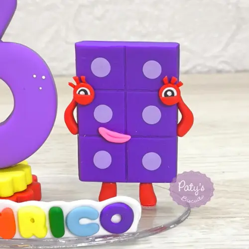 Vela Decorada Numberblocks 6