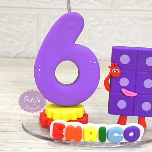Vela Decorada Numberblocks 6