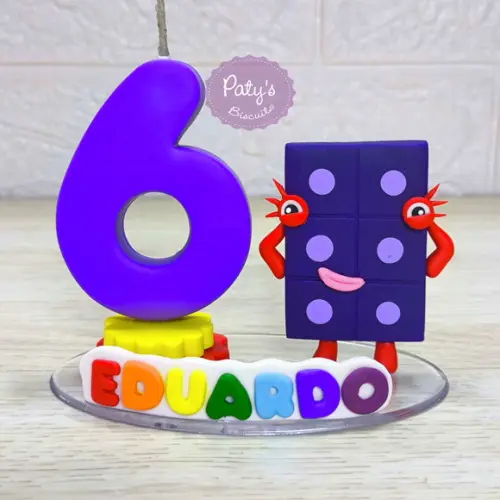 Vela Decorada Numberblocks 6