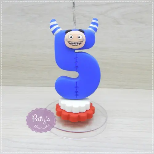 Vela Decorada Oddbod Azul / Pogo