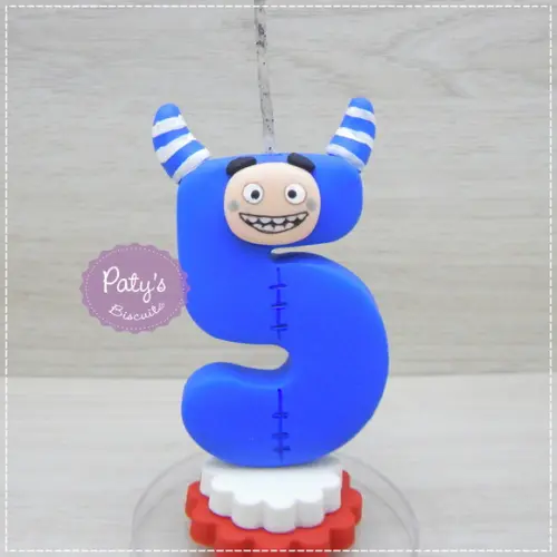 Vela Decorada Oddbod Azul / Pogo