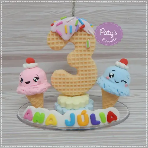 Vela Decorada Sorvetes / Sorveteria