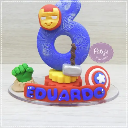 Vela Decorada Super Heróis / Vingadores (vela Azul)