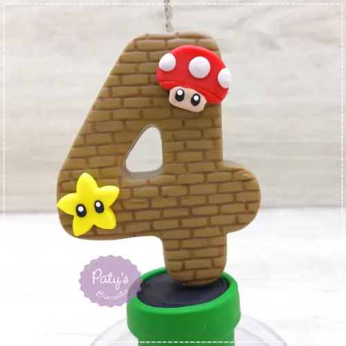 Vela Decorada Super Mario Bros.