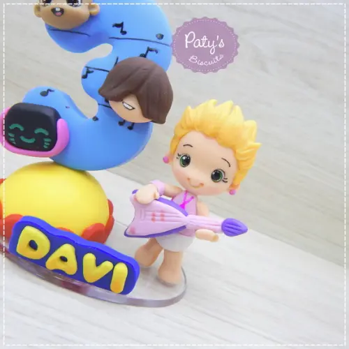 Vela Decorada Wat - Mini Beat Power Rockers